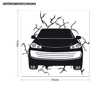 Wall sticker - Car Breaking Through
