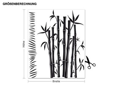 Wall sticker - Bamboo with Blown Off Leaves