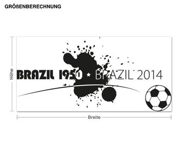 Wall sticker - Brazil 1950 2014