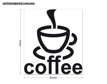 Wall sticker - Coffee with big Coffee Mug