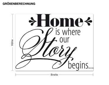 Wall sticker - Home is where our story begins