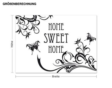 Wall sticker - Home Sweet Home with Tendrils