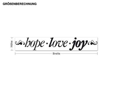 Wall sticker - Hope Love Joy