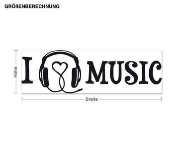 Wall sticker - I Love Music