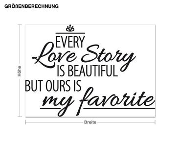 Wall sticker - My favorite Love Story