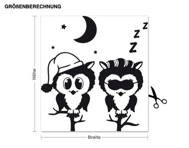 Wall sticker - Sleeping owls