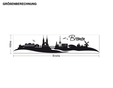 Wall sticker - Bremen Skyline with Lettering