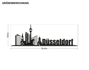 Wall sticker - Skyline Dusseldorf and lettering