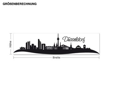 Wall sticker - Düsseldorf Skyline with Lettering