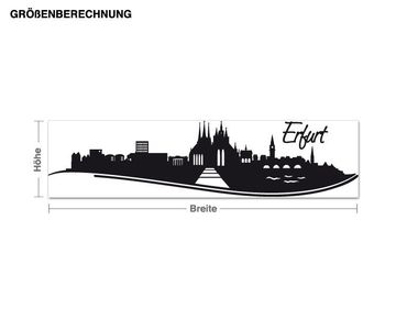 Wall sticker - Erfurt Skyline with Lettering