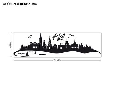 Wall sticker - Kiel Skyline with Lettering