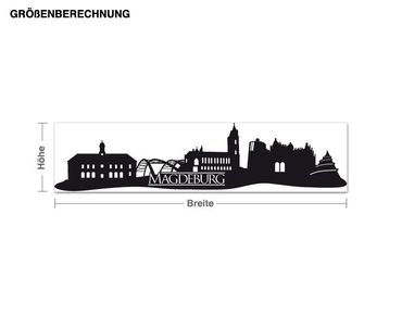Wall sticker - Skyline Magdeburg and lettering