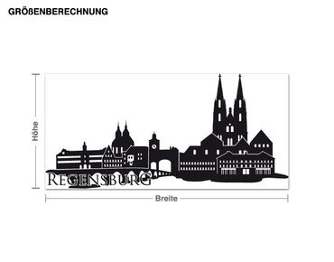 Wall sticker - Skyline Regensburg