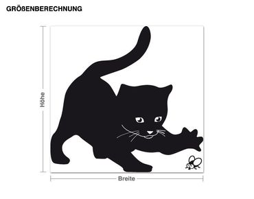 Wall sticker - Playing cat