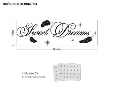 Wall sticker - Sweet Dreams incl. 2x 15 Swarovski® Crystals
