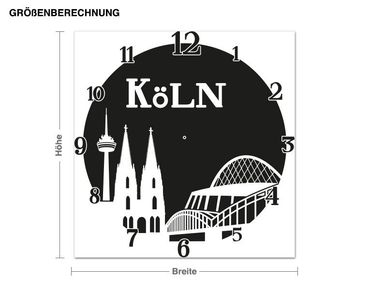 Wall sticker clock - Cologne