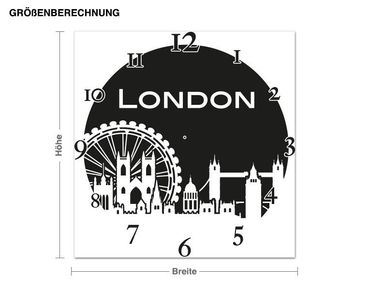 Wall sticker clock - London clock