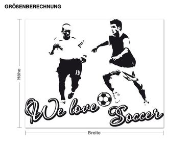 Wall sticker - We love soccer