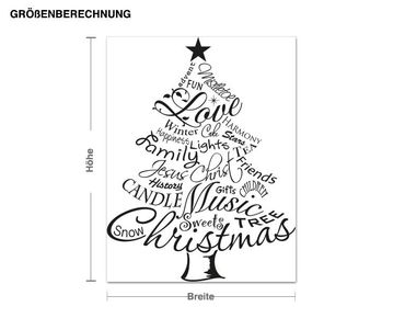 Wall sticker - Christmas Tree Words
