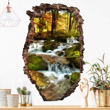 Wall sticker - Waterfall Forest In The Fall
