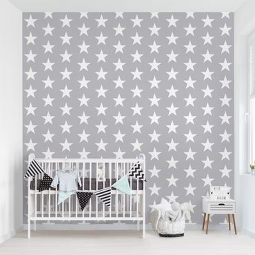 Wallpaper - White Stars On Grey Background