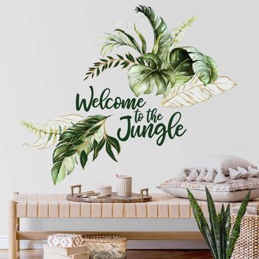 Wall sticker - Welcome to the Jungle - Leaves Watercolor