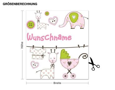 Wall sticker - Baby's World with Customised Name