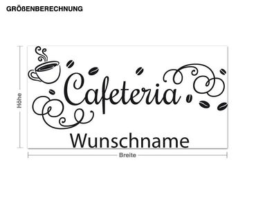 Wall sticker customised text - Customised name Cafeteria
