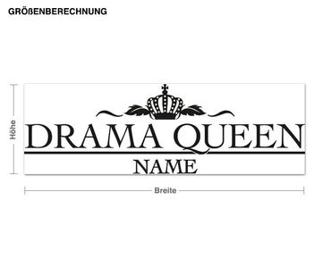 Wall sticker customised text - Customised text Drama Queen