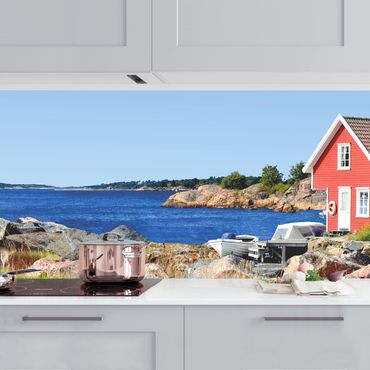 Kitchen wall cladding - Holiday in Norway