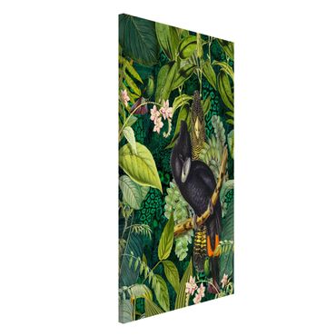 Magnetic memo board - Colourful Collage - Cockatoos In The Jungle
