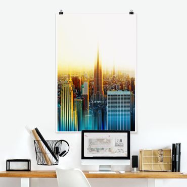 Poster architecture & skyline - Manhattan Abstract