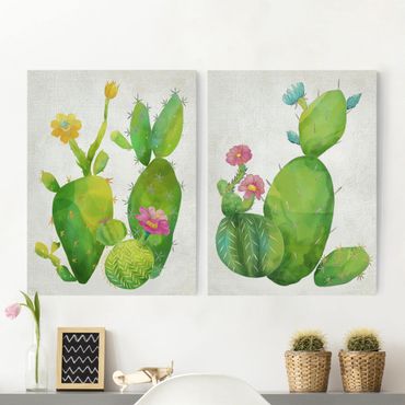 Print on canvas - Cactus Family Set II