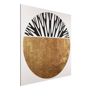 Alu-Dibond print - Abstract Shapes - Golden Circle