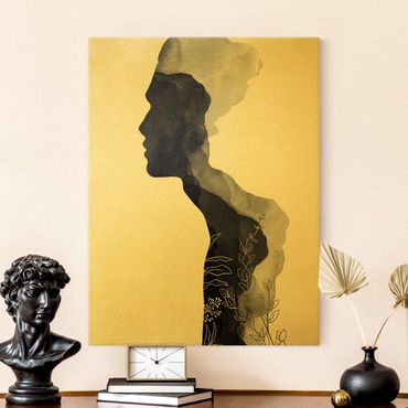 Canvas print gold - He