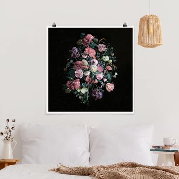 Poster - Jan Davidsz De Heem - Dark Flower Bouquet