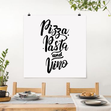 Poster - Pizza Pasta And Vino