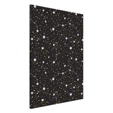 Magnetic memo board - Drawn Starry Sky With Great Bear