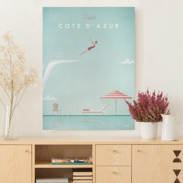 Print on canvas - Travel Poster - Côte D'Azur