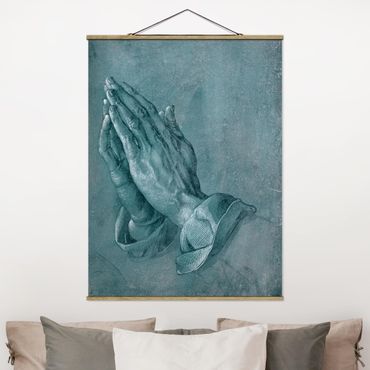 Fabric print with poster hangers - Albrecht Dürer - Study Of Praying Hands