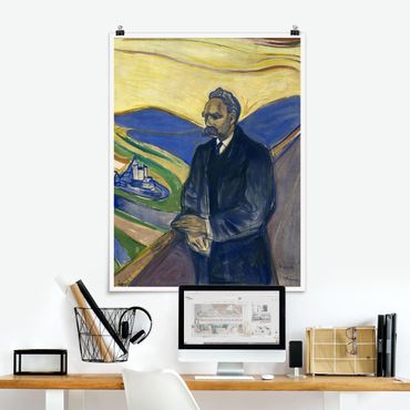Poster art print - Edvard Munch - Portrait of Friedrich Nietzsche