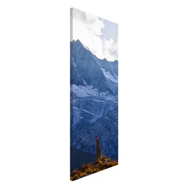 Magnetic memo board - Marked Path In The Alps