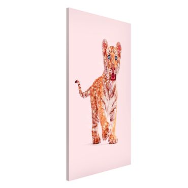 Magnetic memo board - Tiger With Glitter