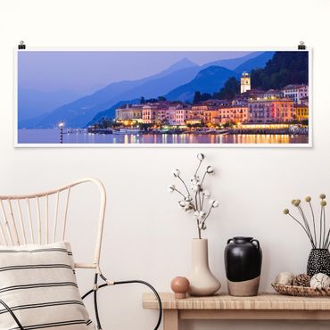 Panoramic poster architecture & skyline - Bellagio On Lake Como