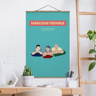 Fabric print with poster hangers - Film Poster Kidnapping, Caucasian Style