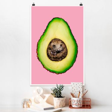 Poster animals - Avocado With Hedgehog