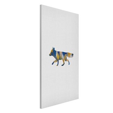 Magnetic memo board - Fox In Blue And Yellow
