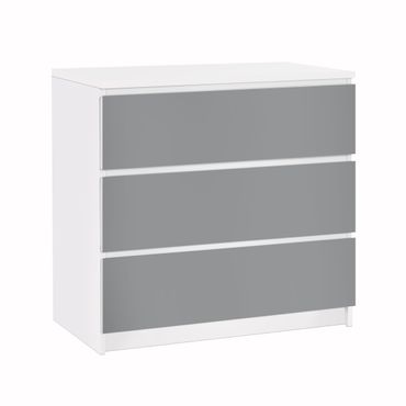 Adhesive film for furniture IKEA - Malm chest of 3x drawers - Colour Cool Grey