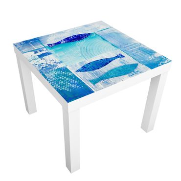 Adhesive film for furniture IKEA - Lack side table - Fish In The Blue