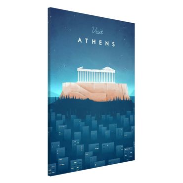 Magnetic memo board - Travel Poster - Athens